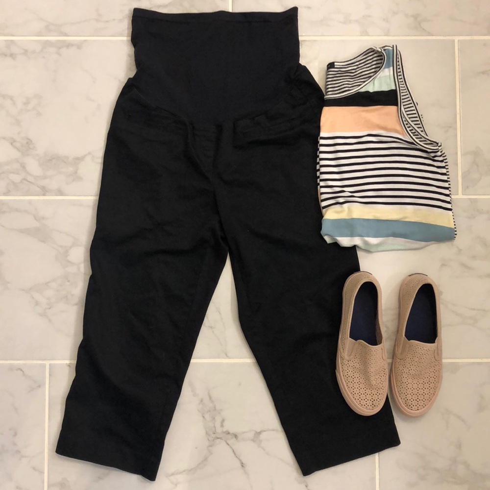 SOLD {Duo} High Panel Maternity Crops